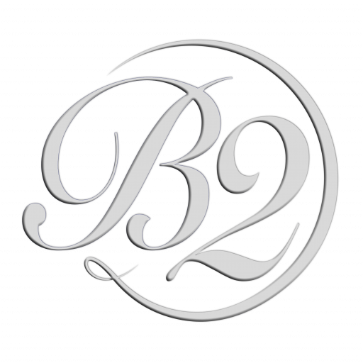 Letters b2 simple geometric logo Royalty Free Vector Image